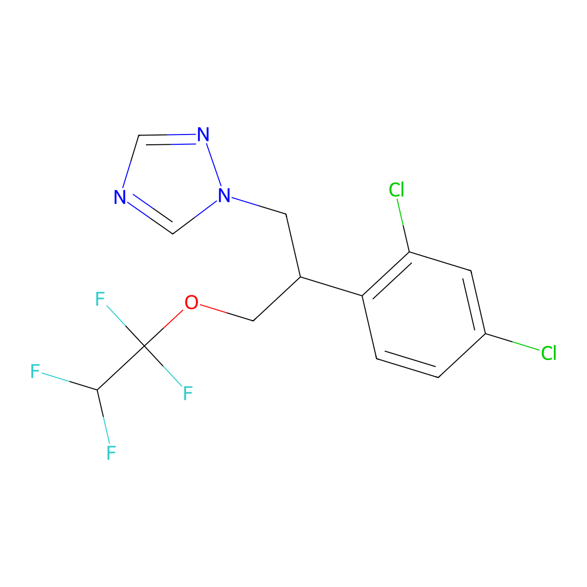 Tetraconazole molecular structure, CAS 112281-77-3