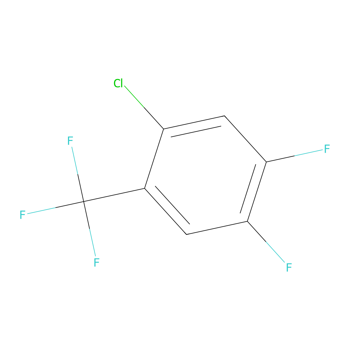 2-Chloro-4,5-difluorobenzotrifluoride molecular structure, CAS 112290-03-6