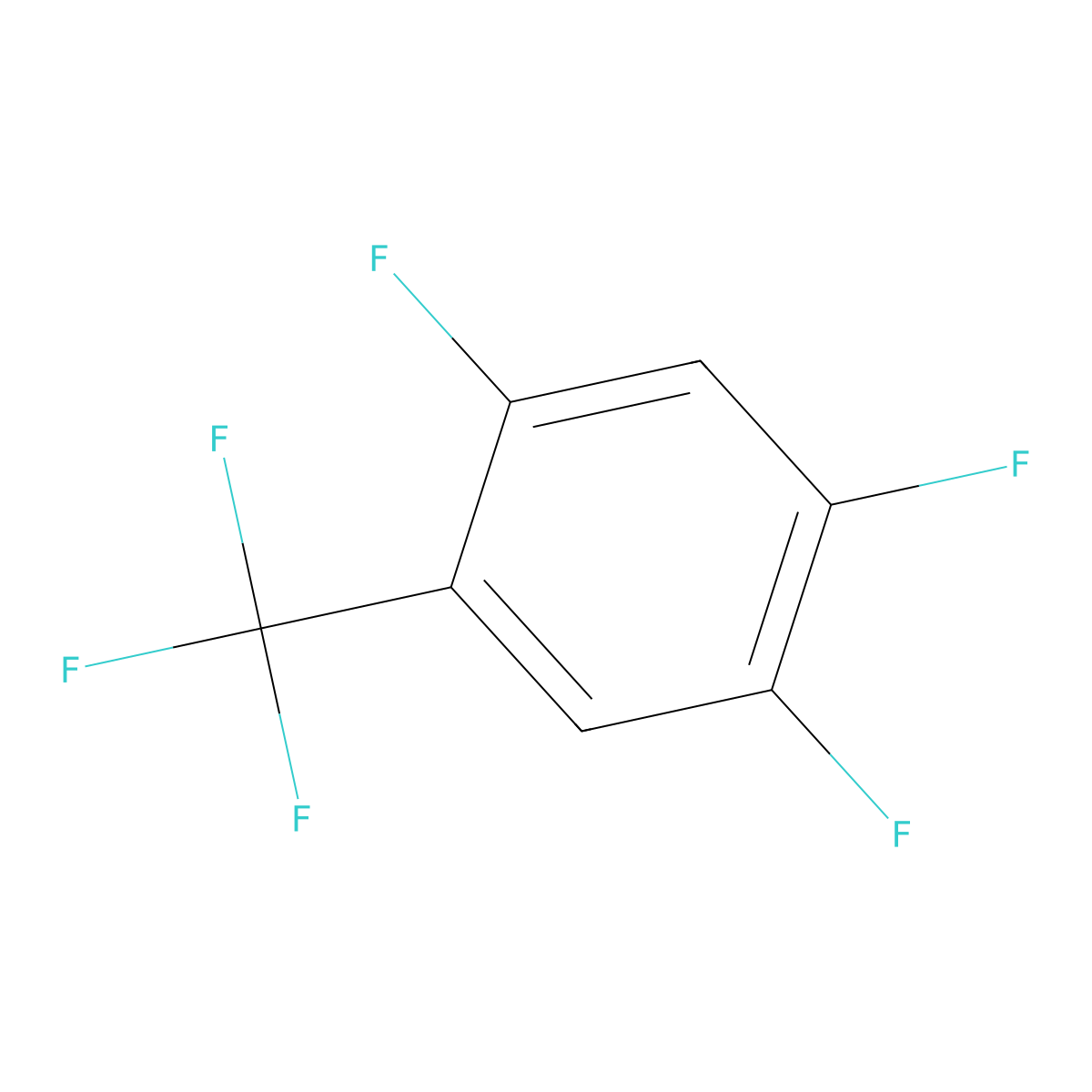 2,4,5-Trifluorobenzotrifluoride molecular structure, CAS 112290-07-0