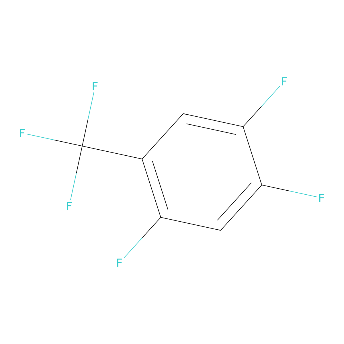 2,4,5-Trifluorobenzotrifluoride molecular structure, CAS 112290-07-0