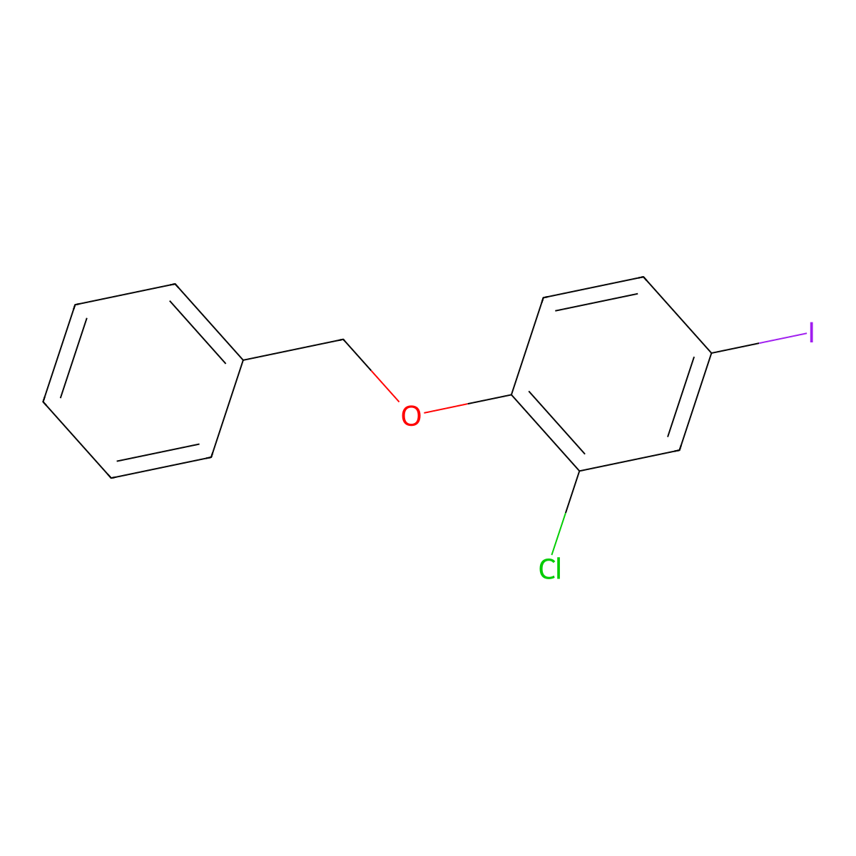 1-(Benzyloxy)-2-chloro-4-iodobenzene molecular structure, CAS 112291-44-8