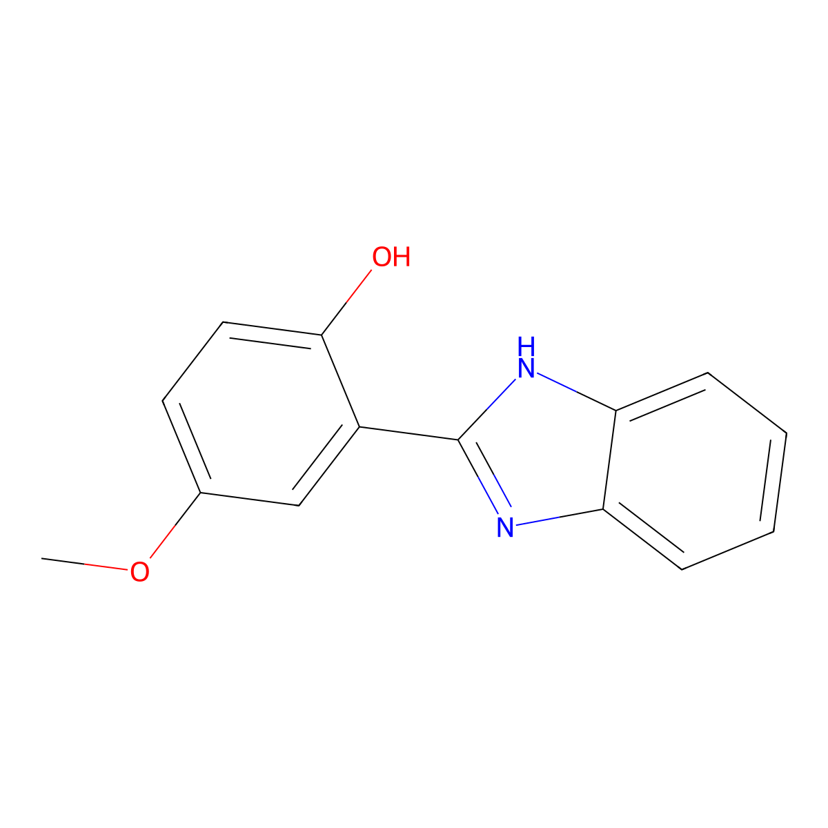 Phenol, 2-(1H-benzimidazol-2-yl)-4-methoxy- molecular structure, CAS 112291-46-0