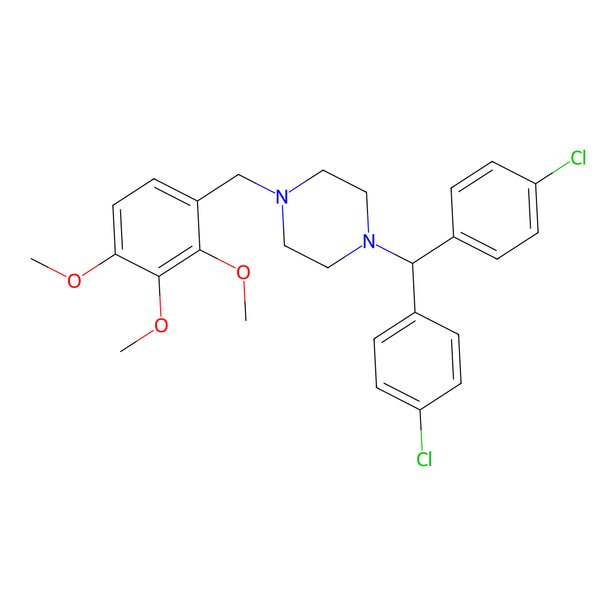 1--4-(2,3,4-Trimethoxybenzyl)piperazine dihydrochloride hydrate molecular structure, CAS 112292-05-4