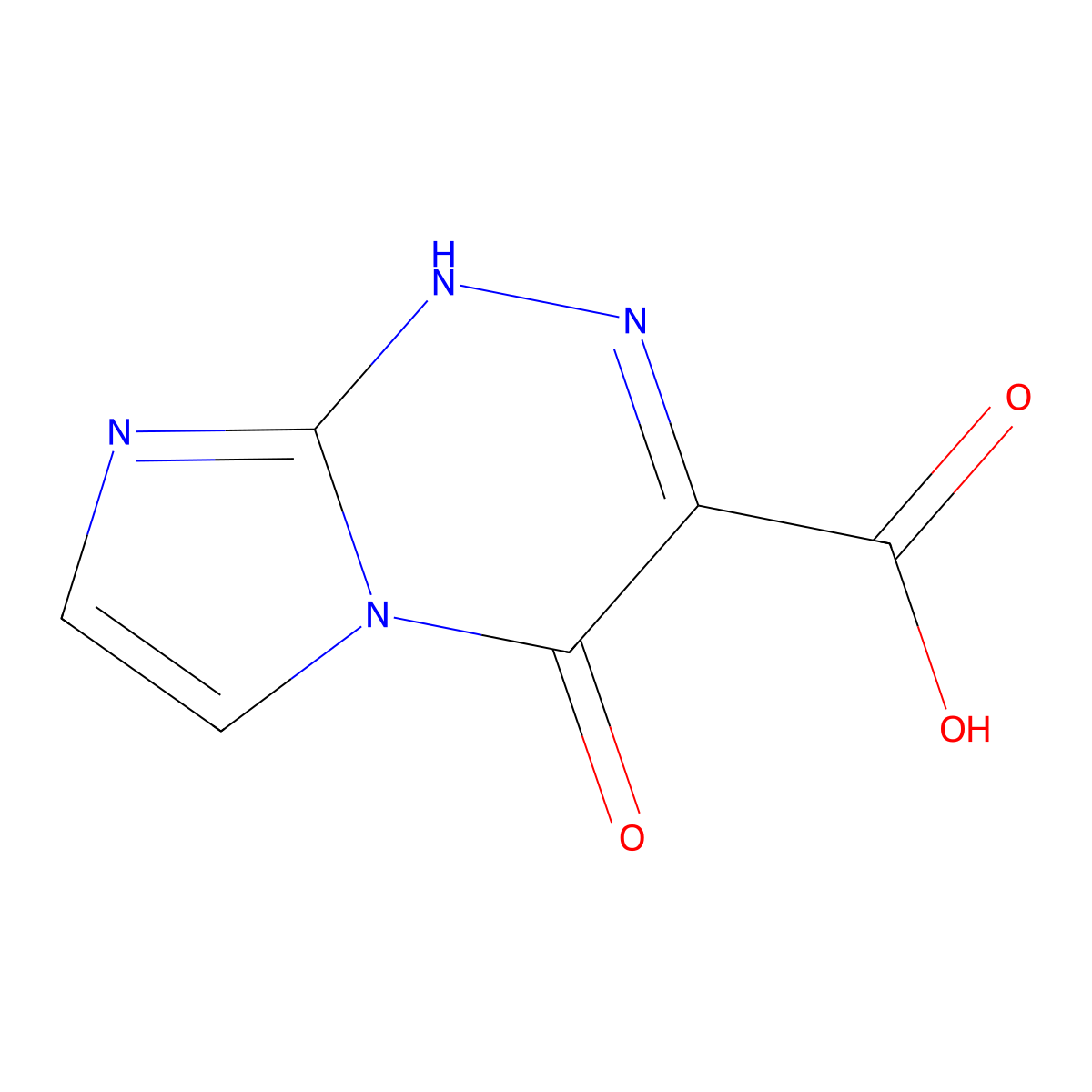4-Oxo-1H,4H-imidazo[2,1-C][1,2,4]triazine-3-carboxylic acid molecular structure, CAS 112298-49-4