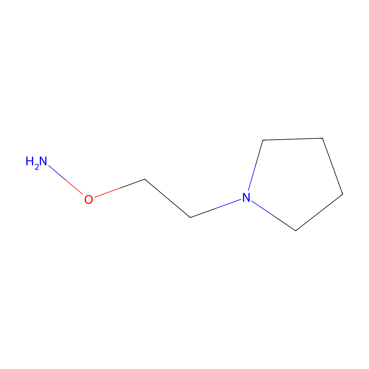 O-(2-(Pyrrolidin-1-yl)ethyl)hydroxylamine molecular structure, CAS 1123-05-3