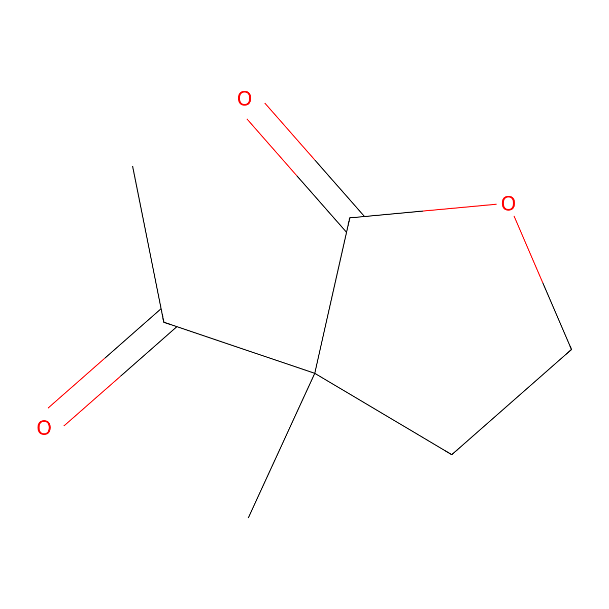 3-Acetyldihydro-3-methyl-2(3H)-furanone molecular structure, CAS 1123-19-9