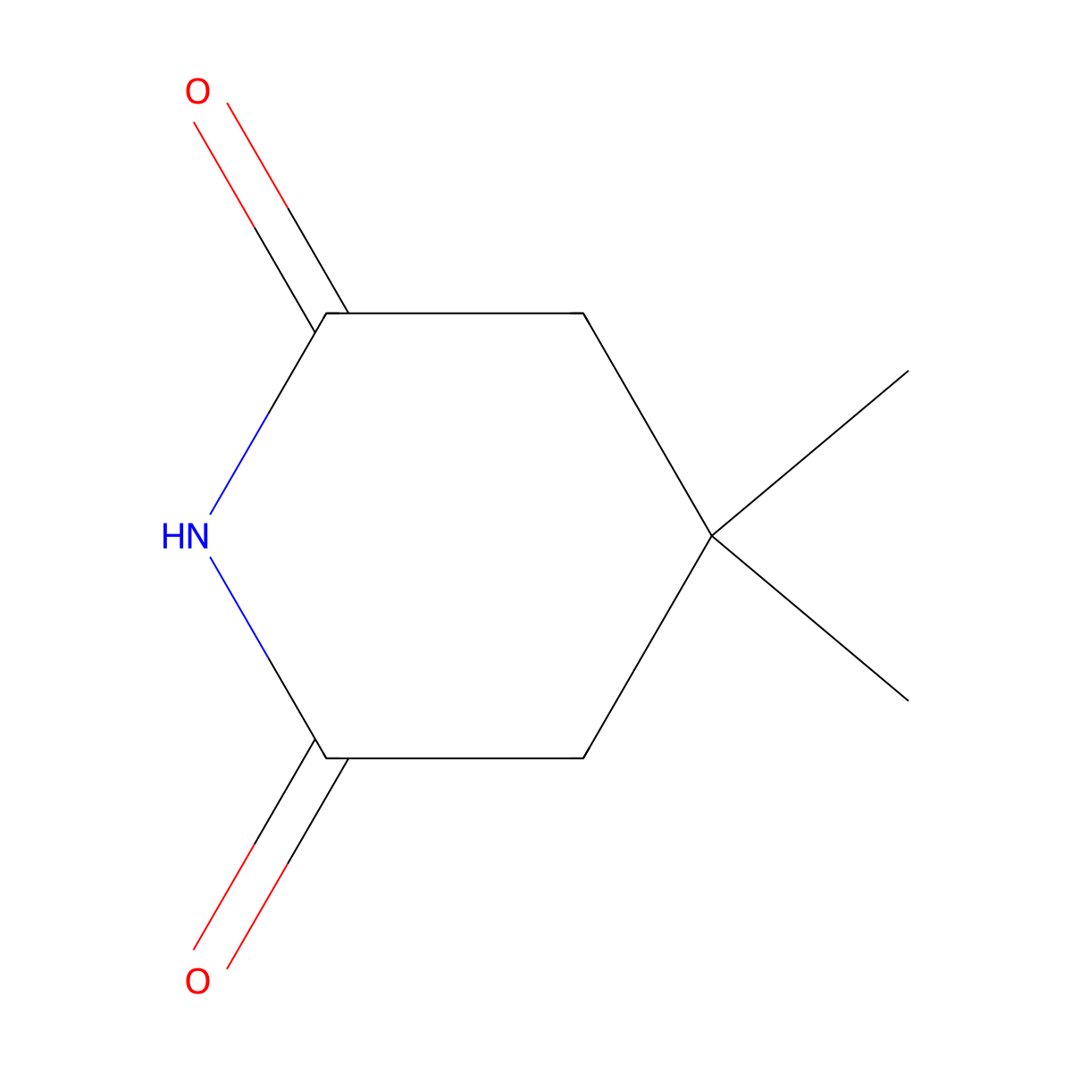 4,4-Dimethylpiperidine-2,6-dione molecular structure, CAS 1123-40-6