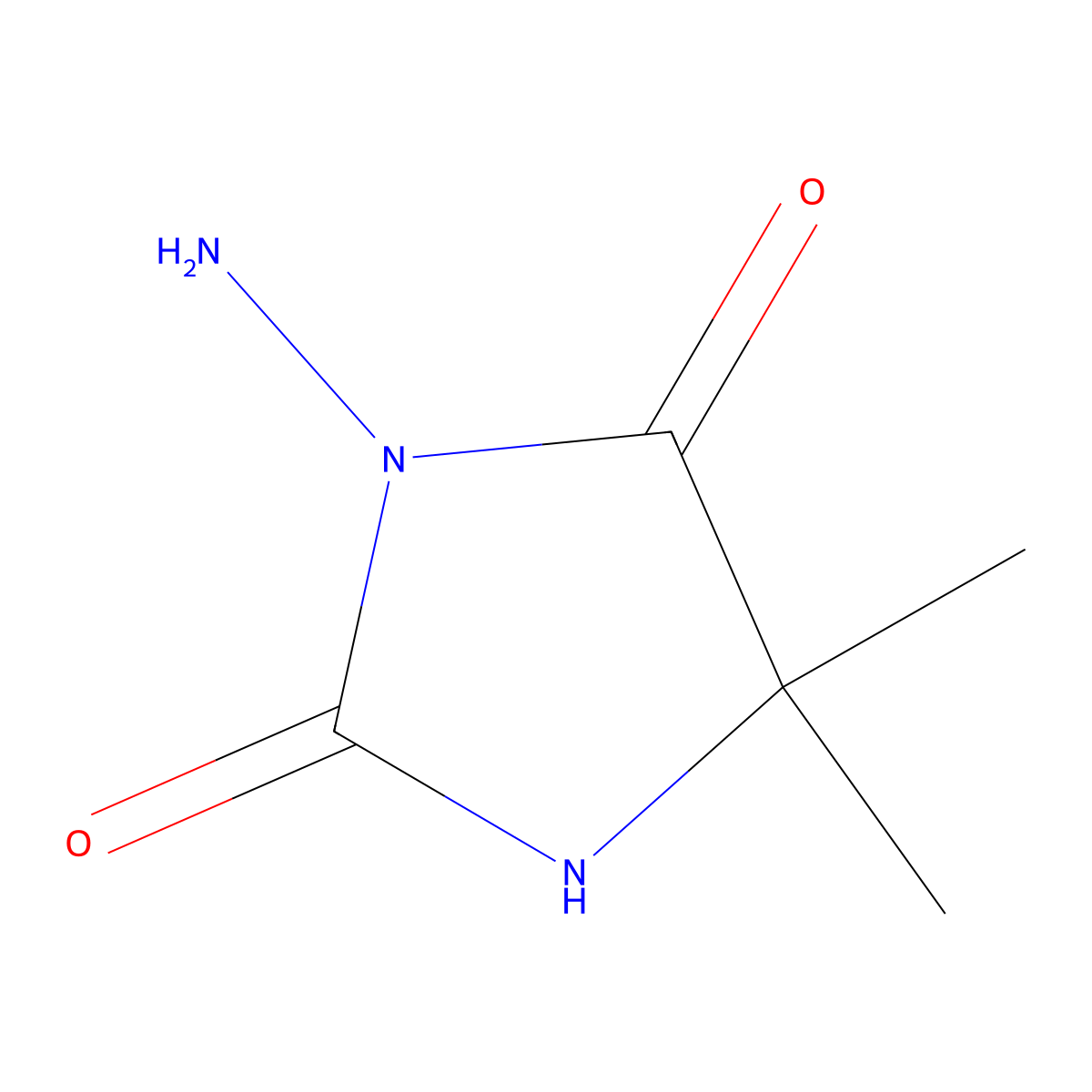 3-Amino-5,5-dimethylimidazolidine-2,4-dione molecular structure, CAS 1123-44-0