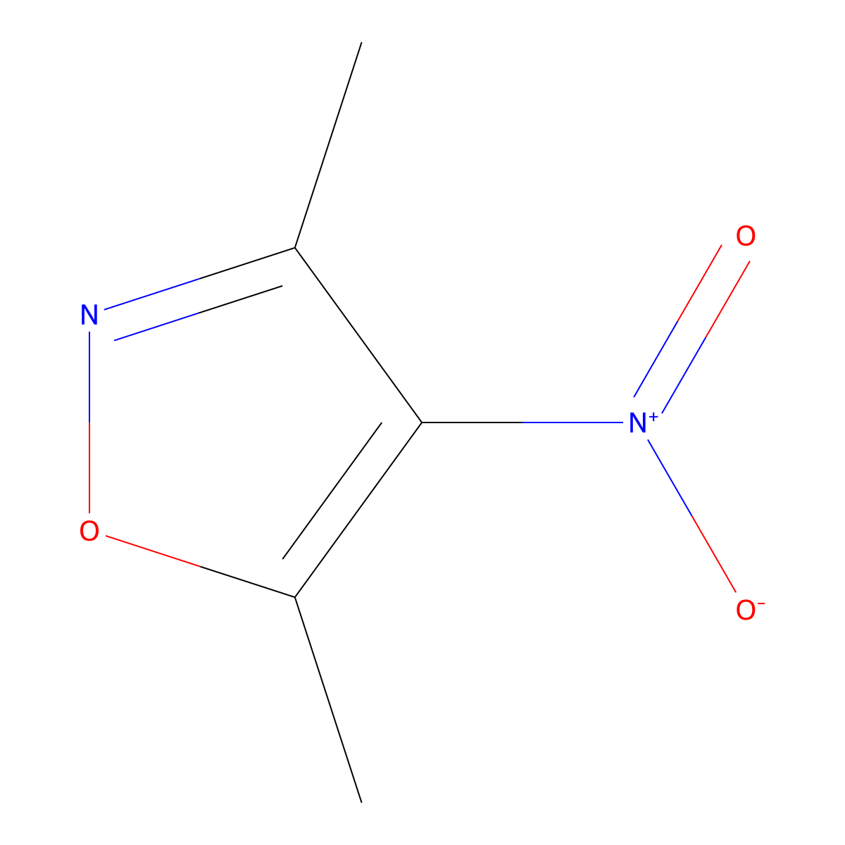 3,5-Dimethyl-4-nitroisoxazole molecular structure, CAS 1123-49-5