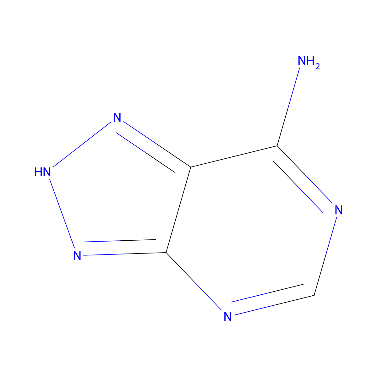 3H-1,2,3-Triazolo(4,5-d)pyrimidin-7-amine molecular structure, CAS 1123-54-2