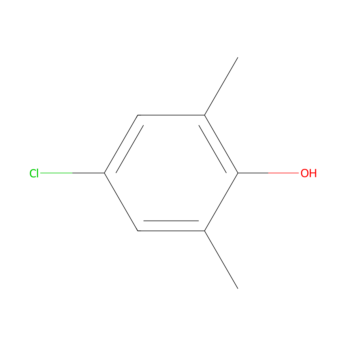 2,6-Dimethyl-4-chlorophenol molecular structure, CAS 1123-63-3