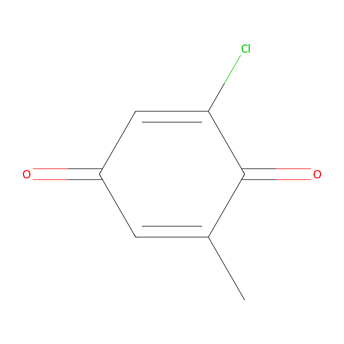 2,5-Cyclohexadiene-1,4-dione, 2-chloro-6-methyl- molecular structure, CAS 1123-64-4
