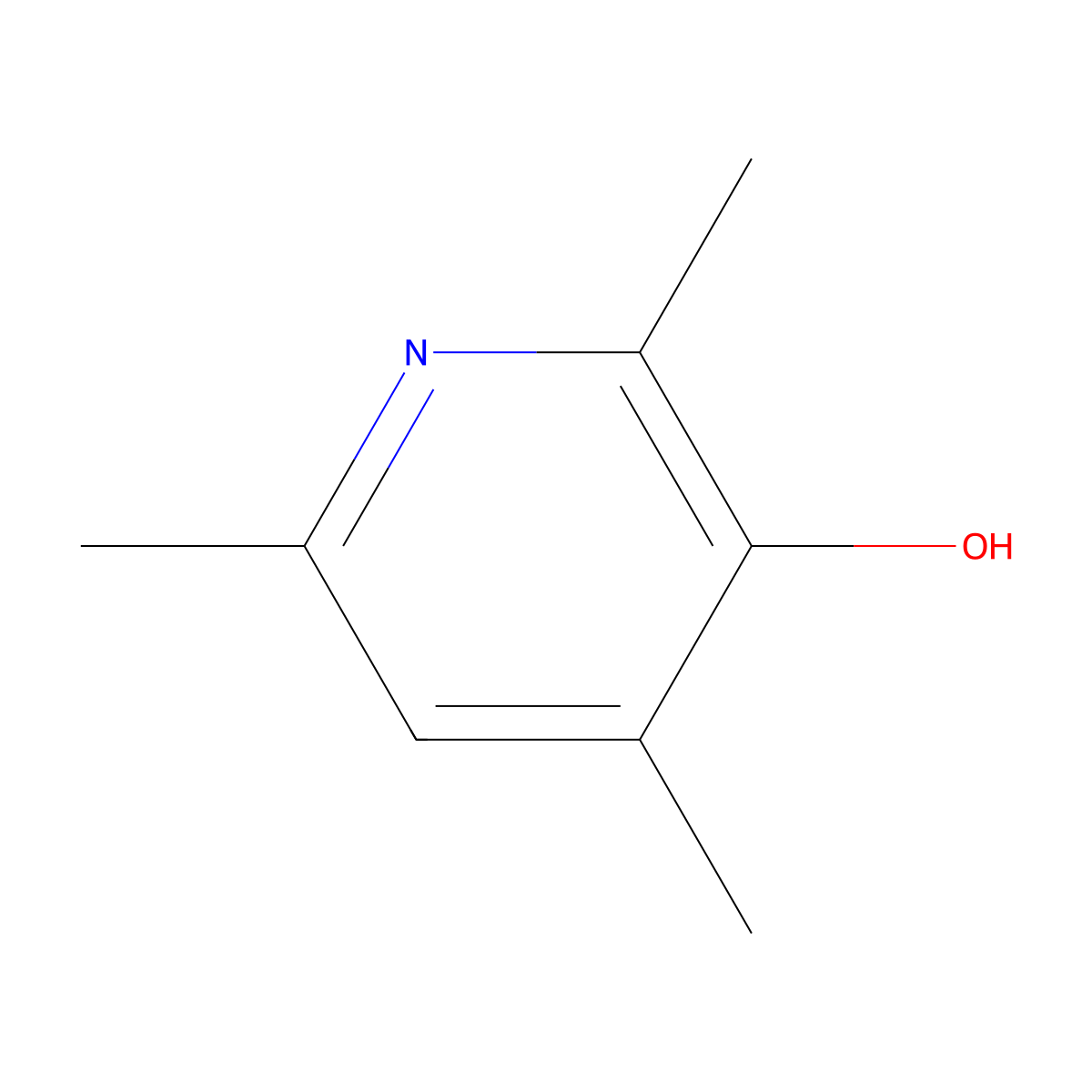 2,4,6-Trimethyl-3-hydroxypyridine molecular structure, CAS 1123-65-5