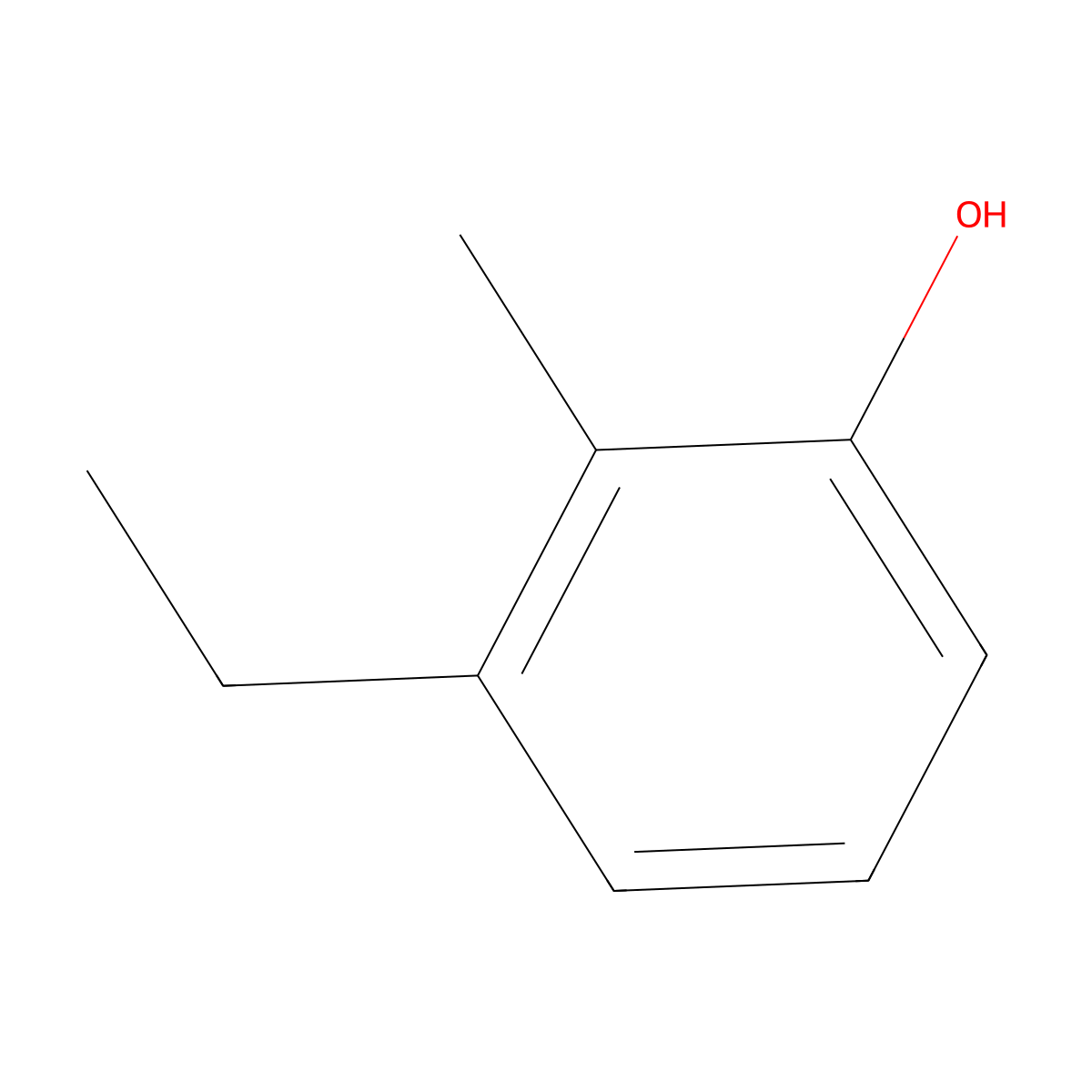 3-Ethyl-o-cresol molecular structure, CAS 1123-73-5