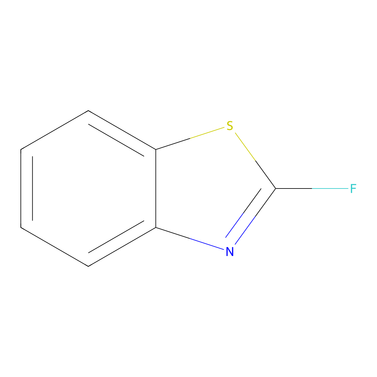 2-Fluorobenzothiazole molecular structure, CAS 1123-98-4