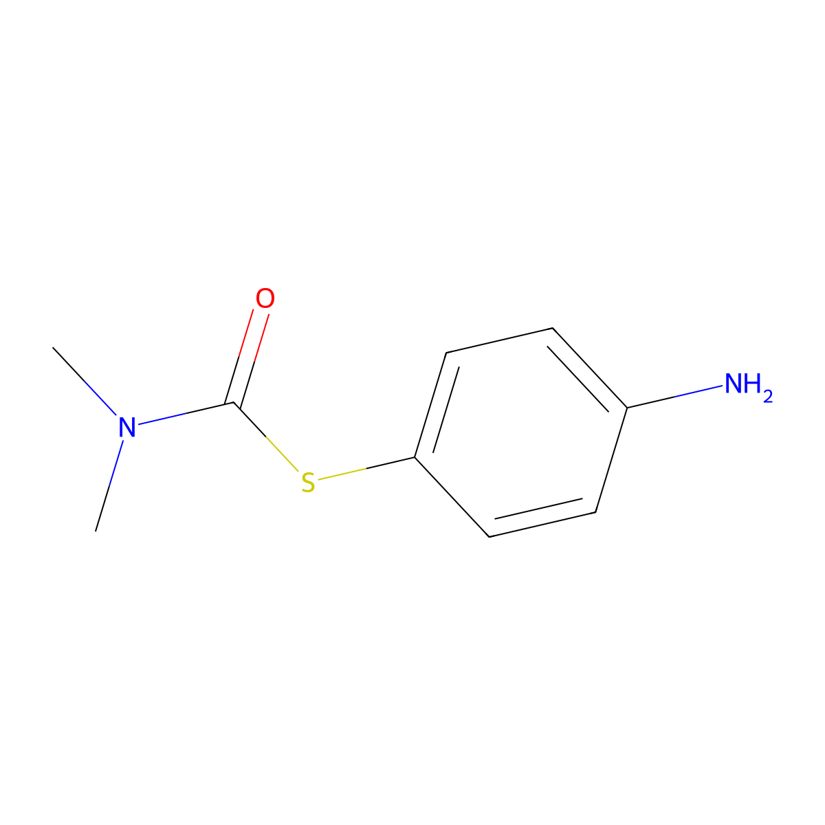 1-[(4-Aminophenyl)sulfanyl]-N,N-dimethylformamide molecular structure, CAS 112308-01-7