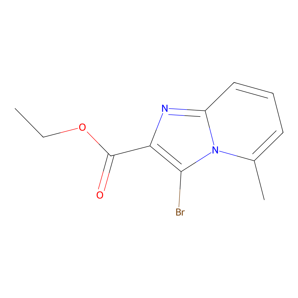 Ethyl 3-bromo-5-methylimidazo[1,2-a]pyridine-2-carboxylate molecular structure, CAS 1123167-64-5