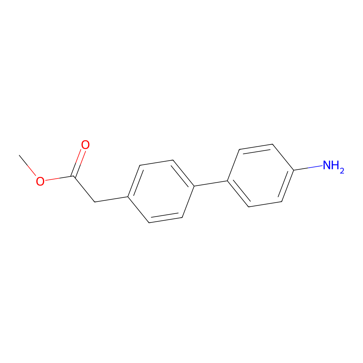 (4'-Amino-biphenyl-4-yl)-acetic acid methyl ester molecular structure, CAS 1123169-02-7