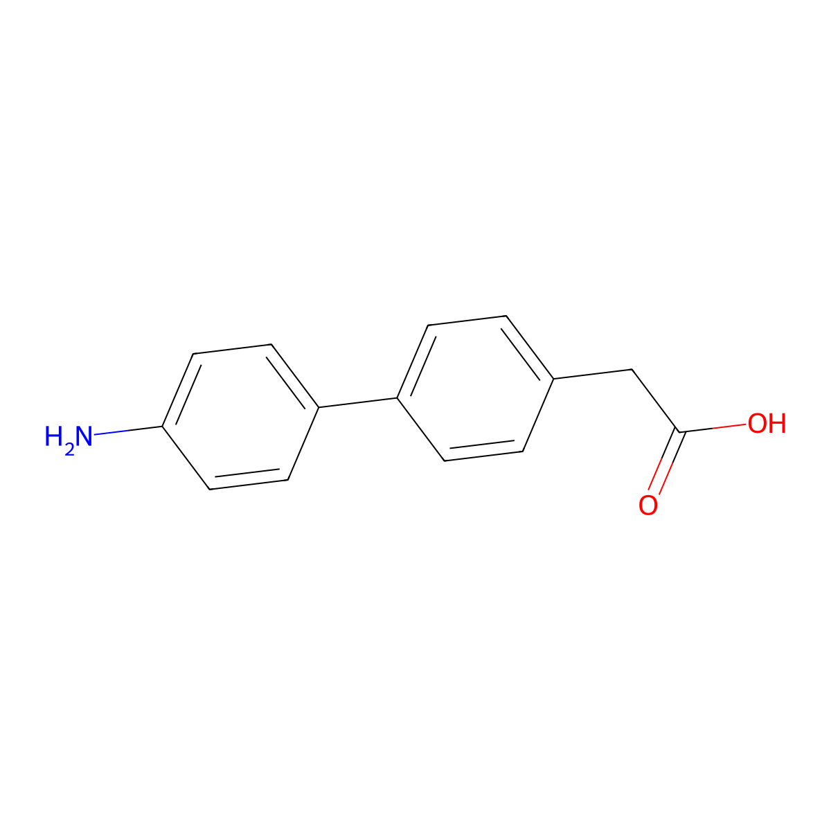(4'-Amino-biphenyl-4-yl)-acetic acid molecular structure, CAS 1123169-05-0