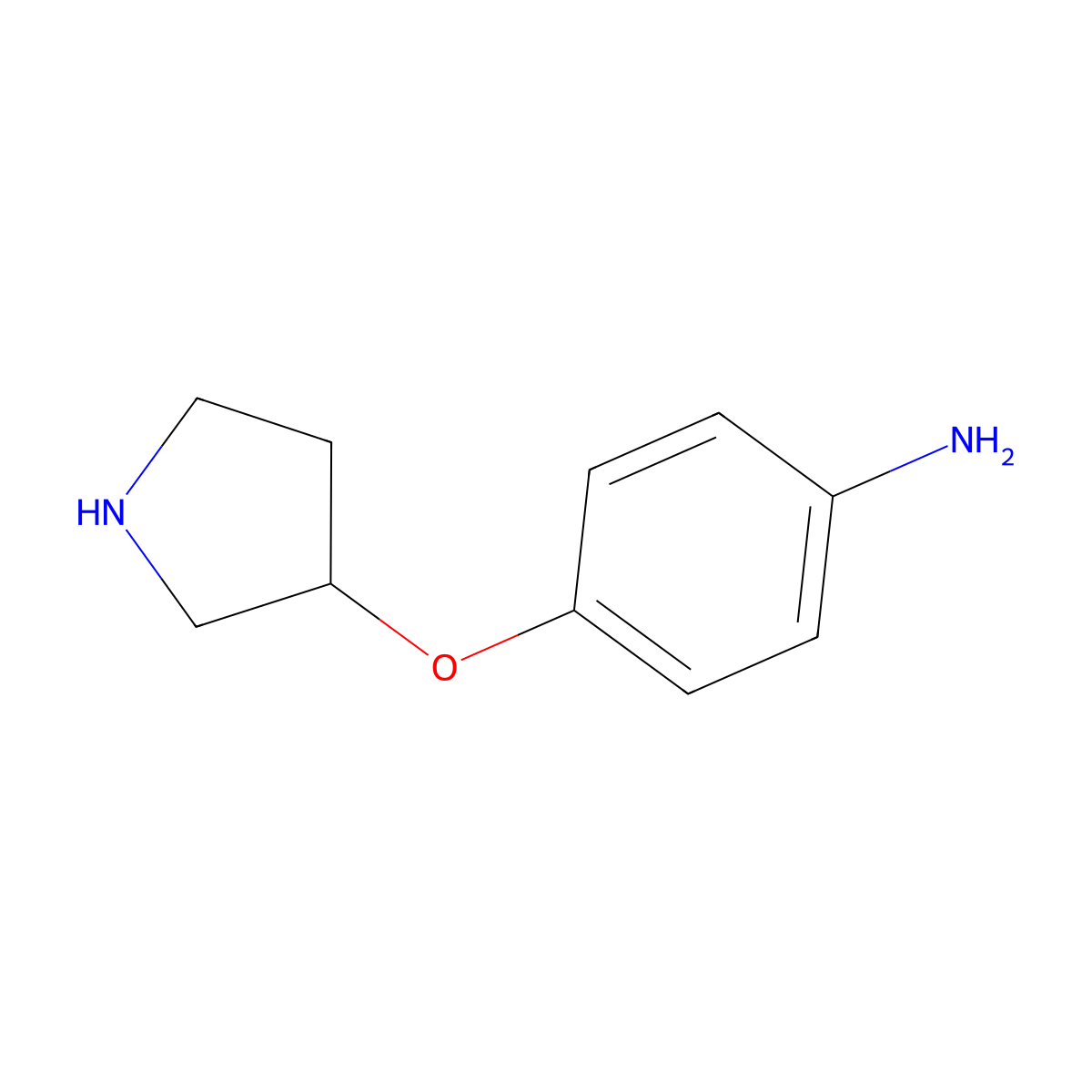 4-(Pyrrolidin-3-yloxy)aniline molecular structure, CAS 1123169-08-3