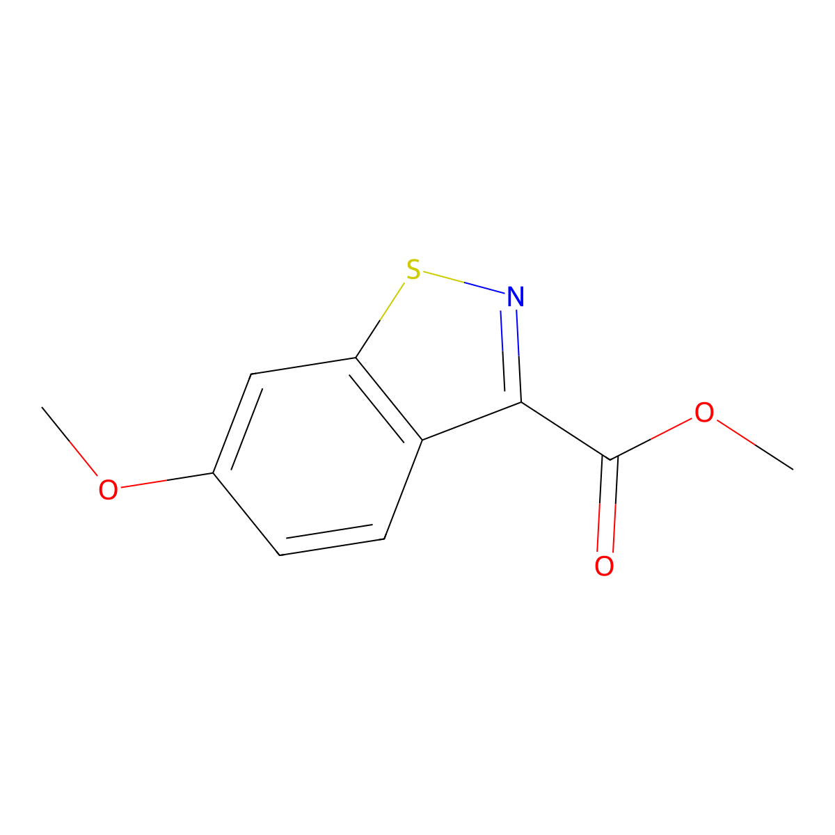 Methyl 6-methoxy-1,2-benzothiazole-3-carboxylate molecular structure, CAS 1123169-11-8