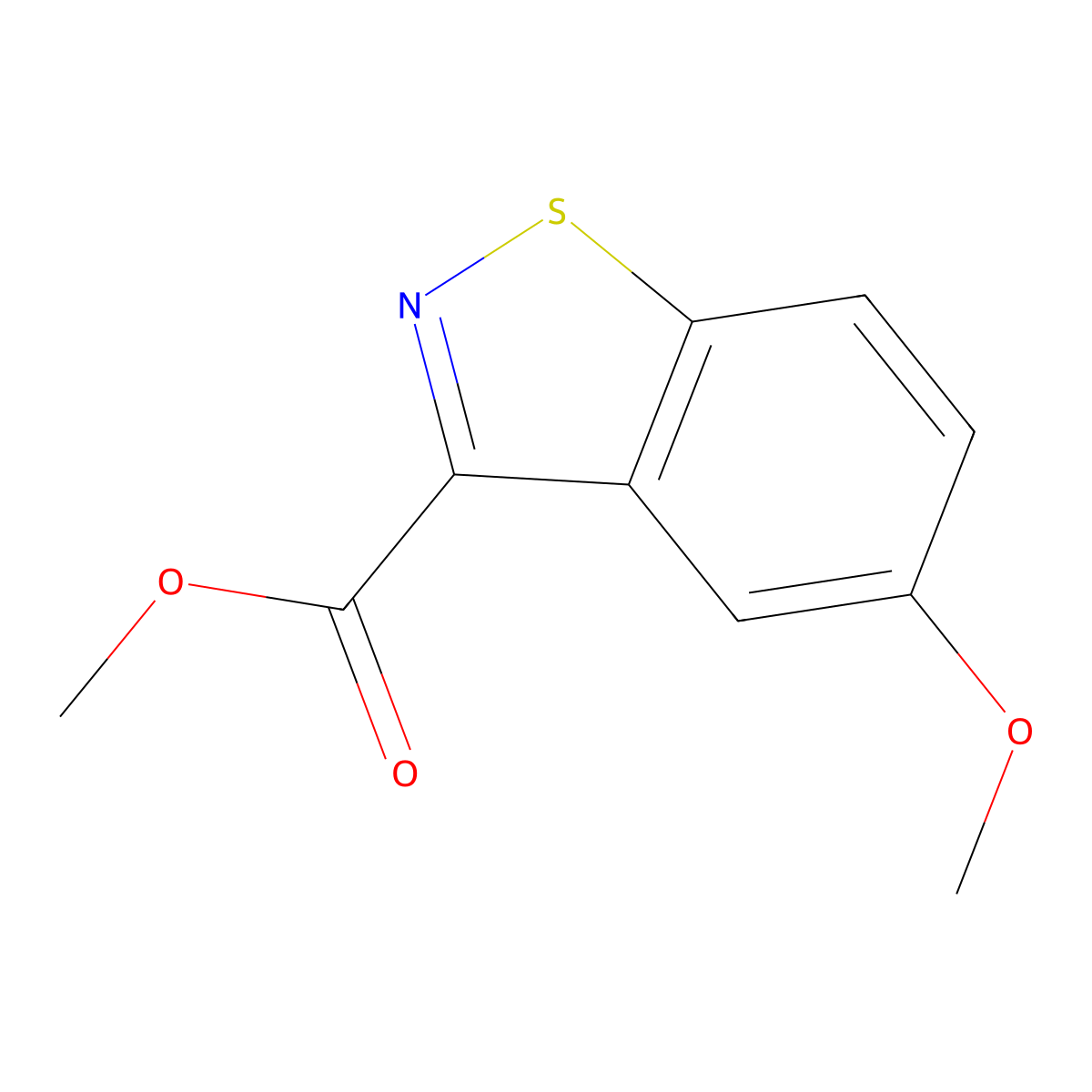 5-Methoxy-benzo[d]isothiazole-3-carboxylic acid methyl ester molecular structure, CAS 1123169-14-1