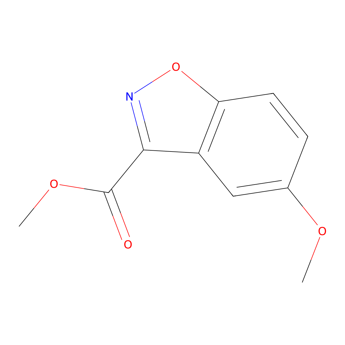 Methyl 5-methoxybenzo[d]isoxazole-3-carboxylate molecular structure, CAS 1123169-16-3