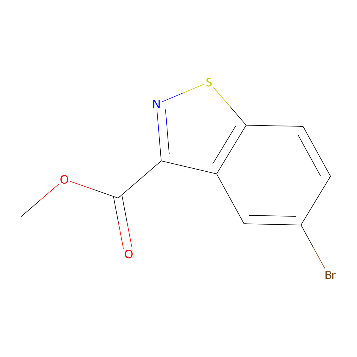 5-Bromo-benzo[d]isothiazole-3-carboxylic acid methyl ester molecular structure, CAS 1123169-26-5