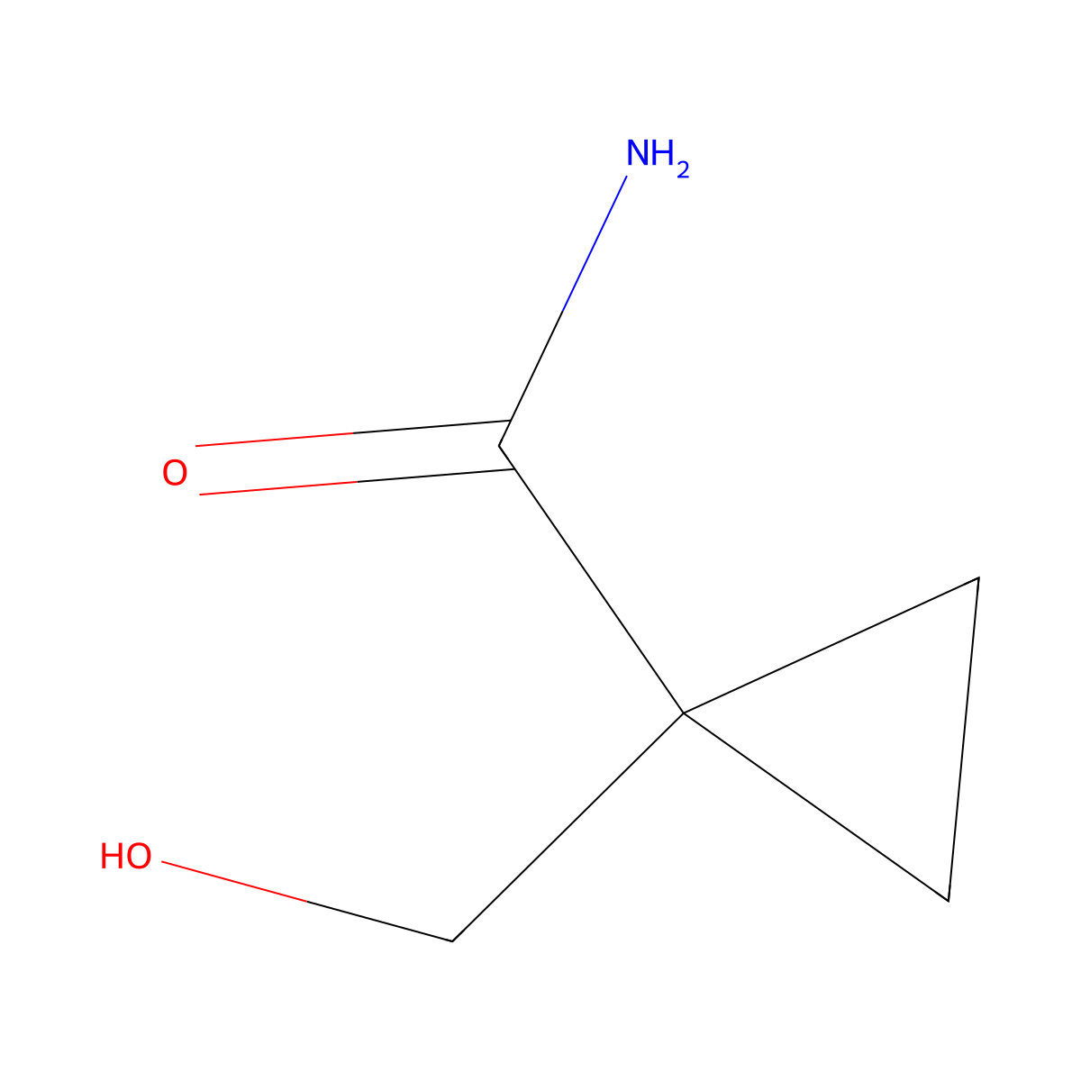 1-(Hydroxymethyl)cyclopropane-1-carboxamide molecular structure, CAS 1123169-27-6