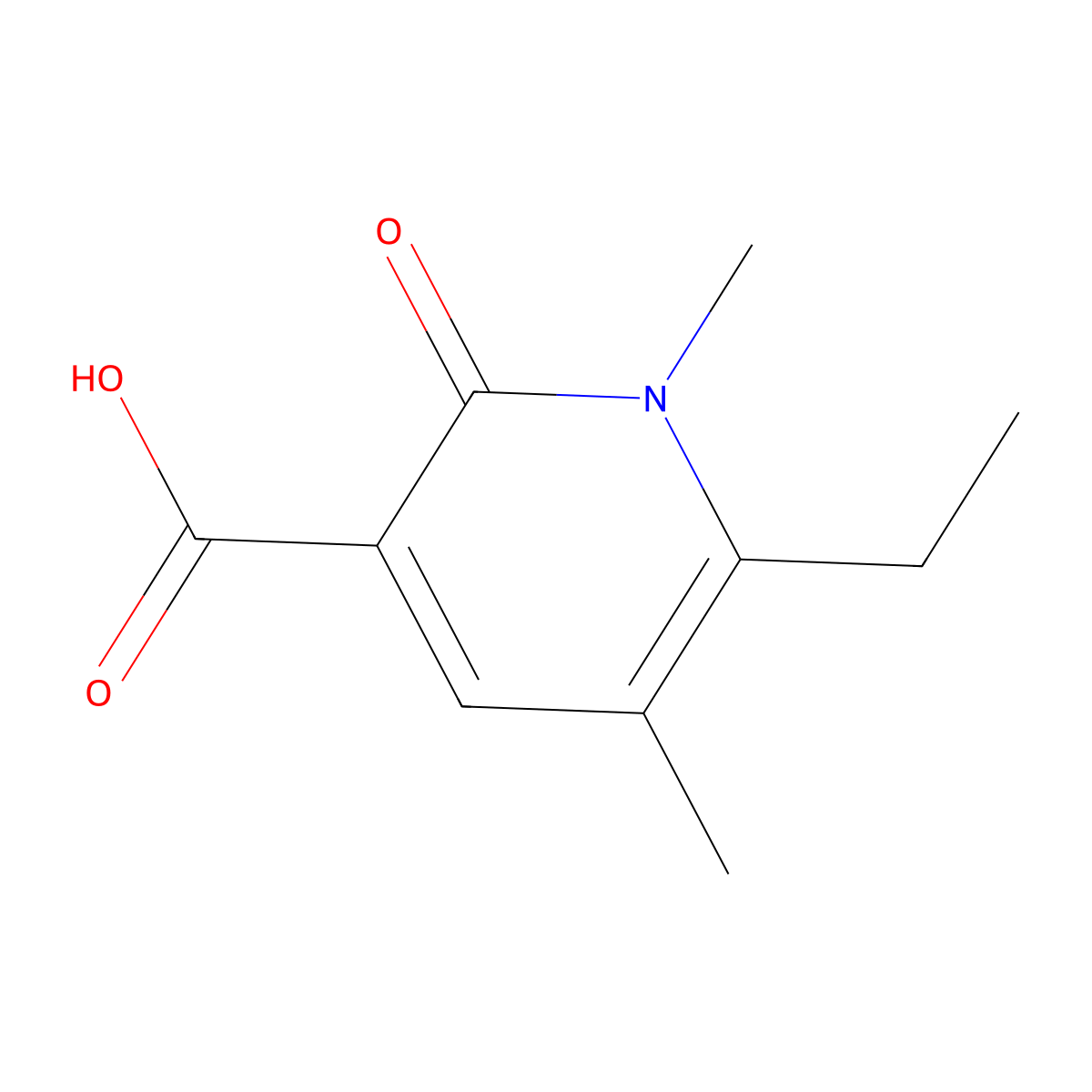 6-Ethyl-1,5-dimethyl-2-oxo-1,2-dihydropyridine-3-carboxylic acid molecular structure, CAS 1123169-29-8