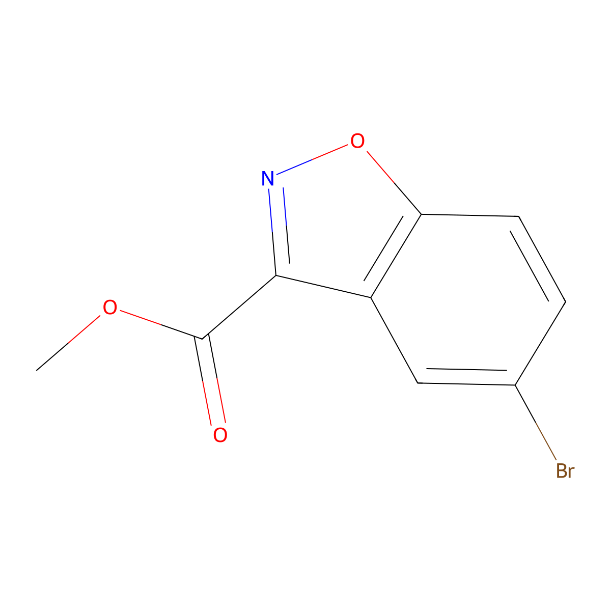 Methyl 5-bromobenzo[d]isoxazole-3-carboxylate molecular structure, CAS 1123169-30-1