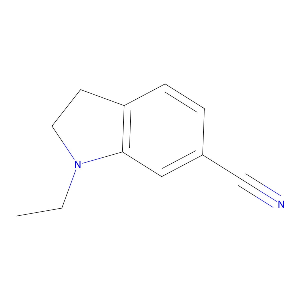 1-Ethylindoline-6-carbonitrile molecular structure, CAS 1123169-33-4