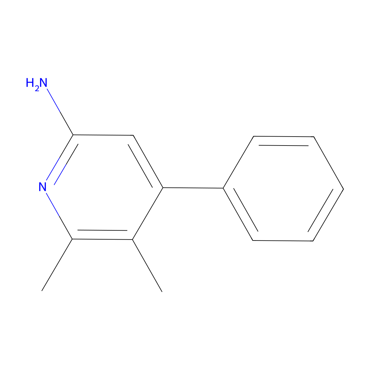5,6-Dimethyl-4-phenyl-2-pyridinamine molecular structure, CAS 1123169-34-5
