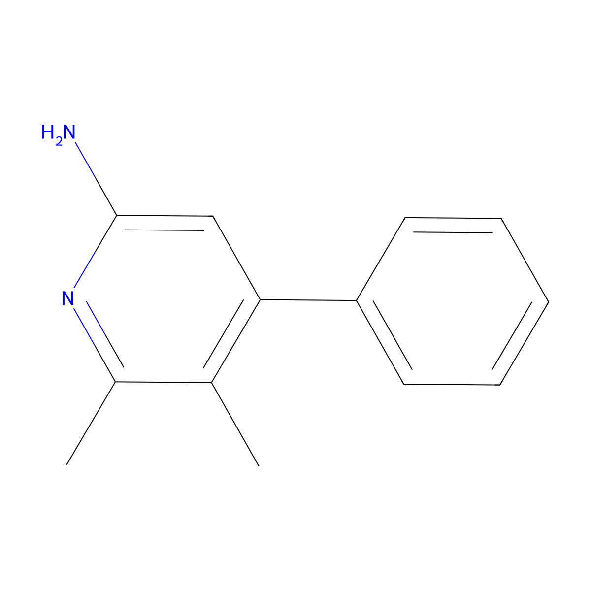 5,6-Dimethyl-4-phenyl-2-pyridinamine molecular structure, CAS 1123169-34-5