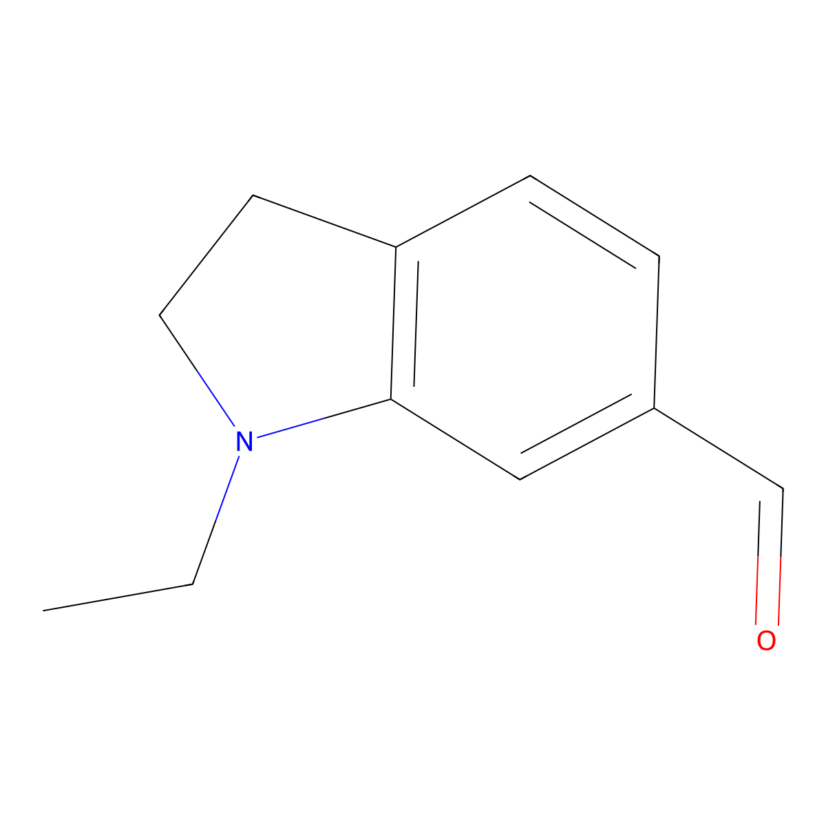 1-Ethyl-2,3-dihydro-1H-indole-6-carbaldehyde molecular structure, CAS 1123169-35-6