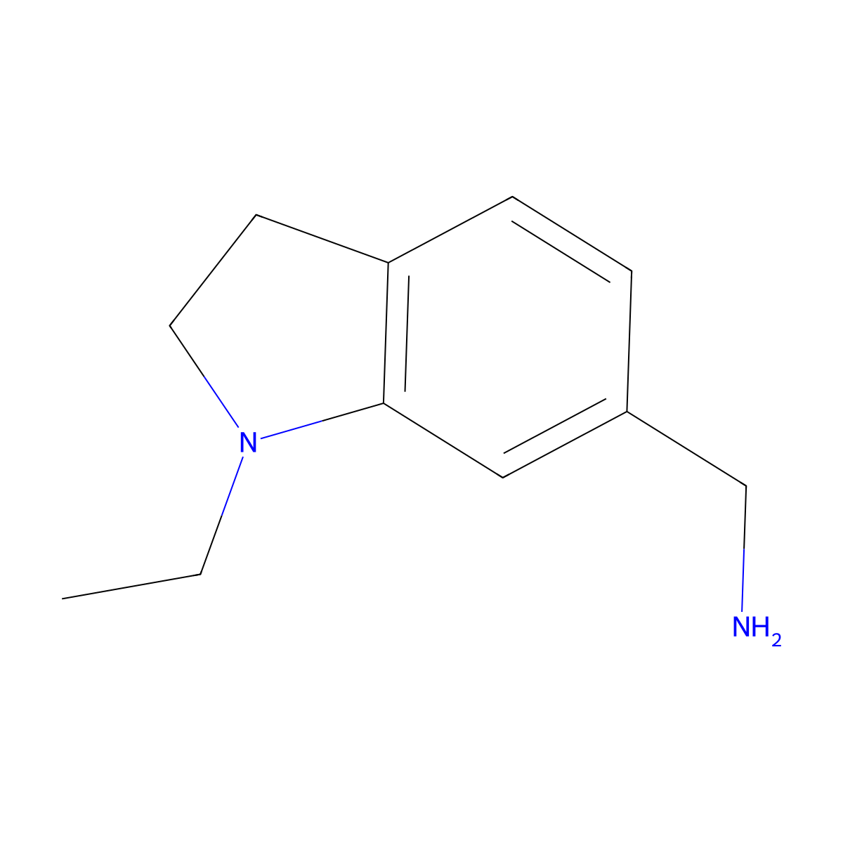(1-Ethylindolin-6-yl)methanamine molecular structure, CAS 1123169-38-9