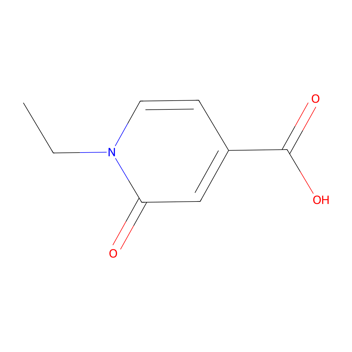 1-Ethyl-2-oxo-1,2-dihydropyridine-4-carboxylic acid molecular structure, CAS 1123169-39-0