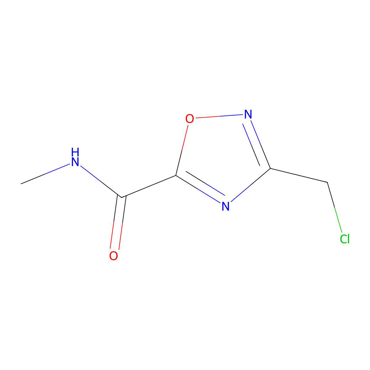 3-(Chloromethyl)-N-methyl-1,2,4-oxadiazole-5-carboxamide molecular structure, CAS 1123169-42-5