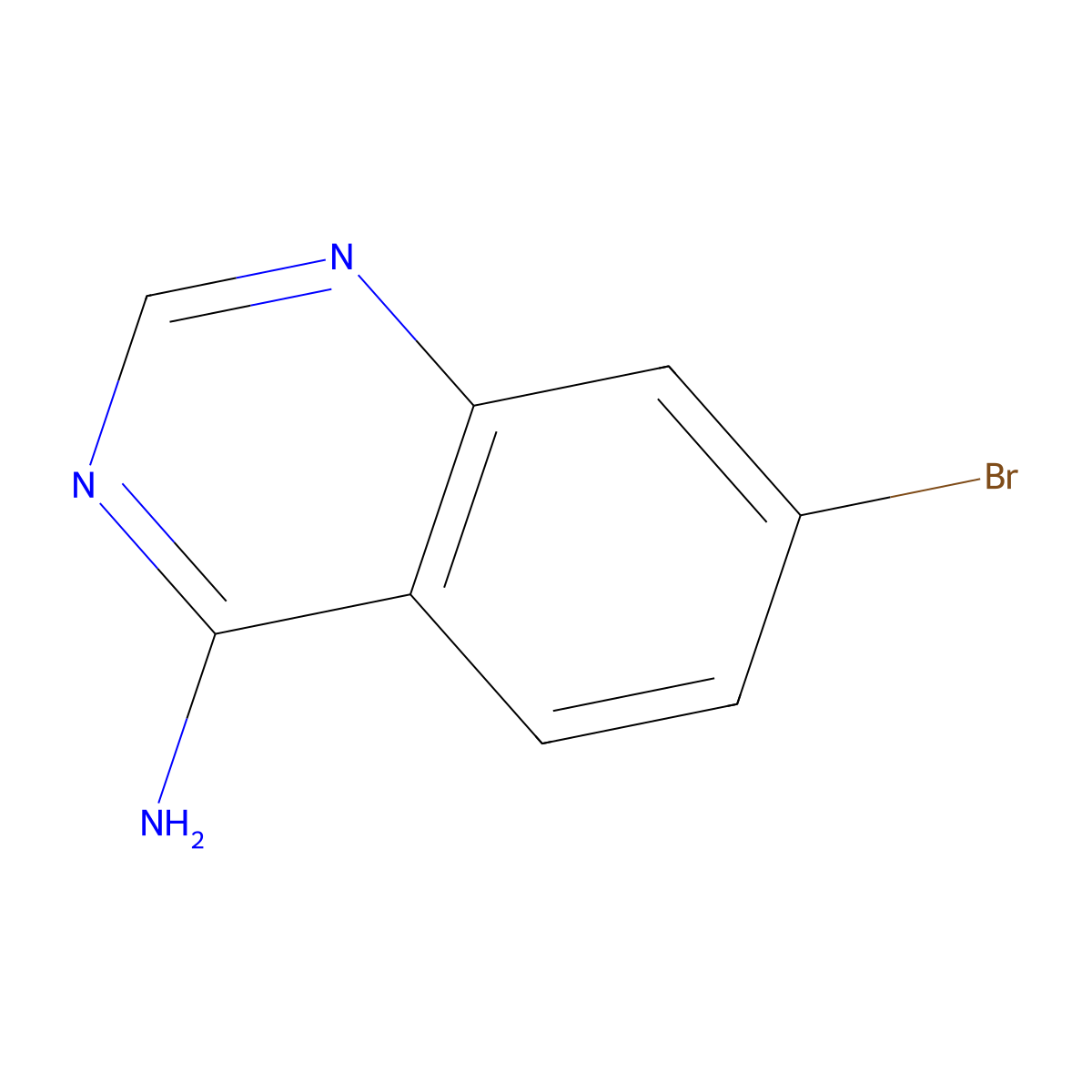 7-Bromoquinazolin-4-amine molecular structure, CAS 1123169-43-6