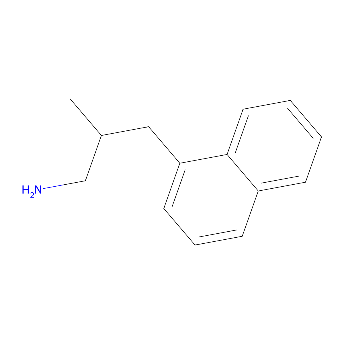 2-Methyl-3-(naphthalen-1-yl)propan-1-amine molecular structure, CAS 1123169-44-7