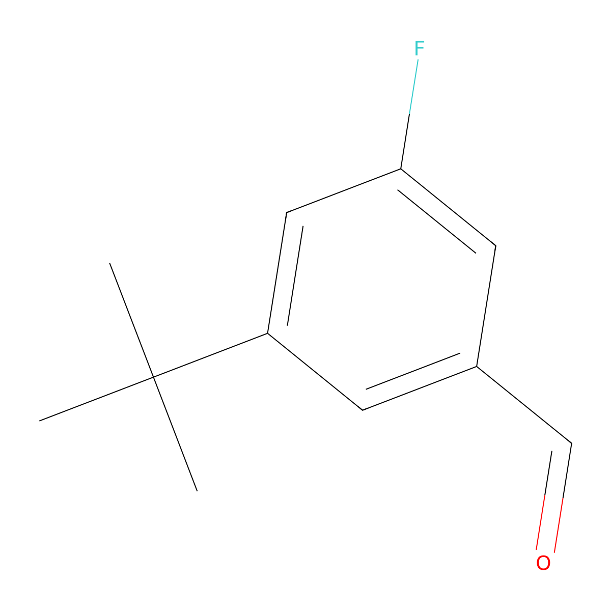 3-Tert-butyl-5-fluorobenzaldehyde molecular structure, CAS 1123172-37-1