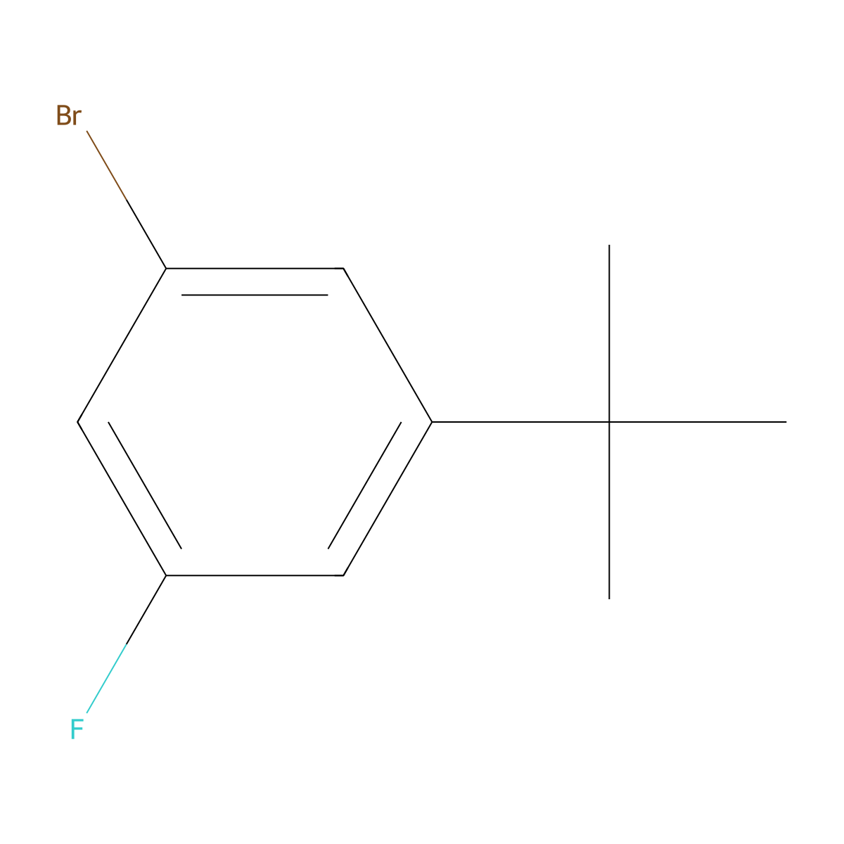 1-Bromo-3-(tert-butyl)-5-fluorobenzene molecular structure, CAS 1123172-38-2