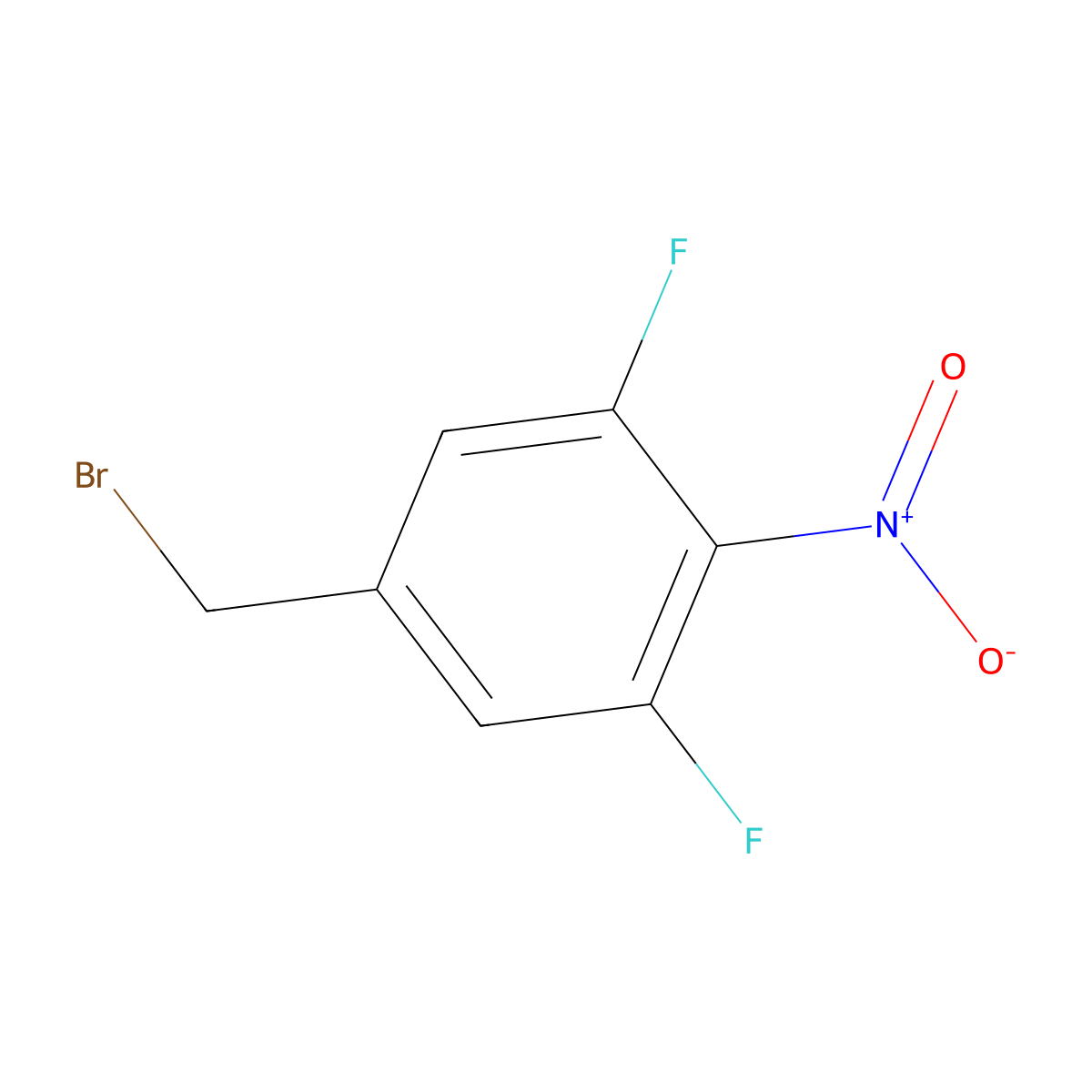 5-(Bromomethyl)-1,3-difluoro-2-nitrobenzene molecular structure, CAS 1123172-90-6