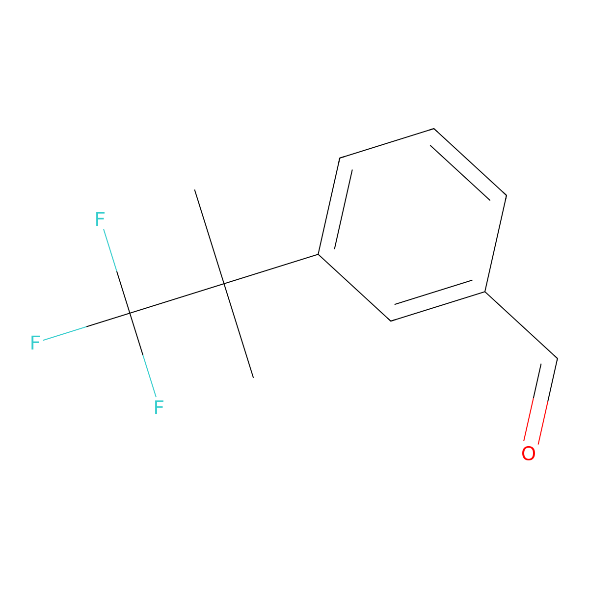 3-(1,1,1-Trifluoro-2-methylpropan-2-yl)benzaldehyde molecular structure, CAS 1123173-12-5