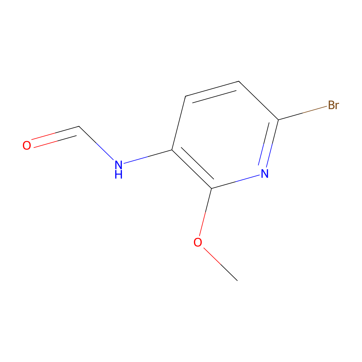 N-(6-bromo-2-methoxypyridin-3-yl)formamide molecular structure, CAS 1123194-96-6