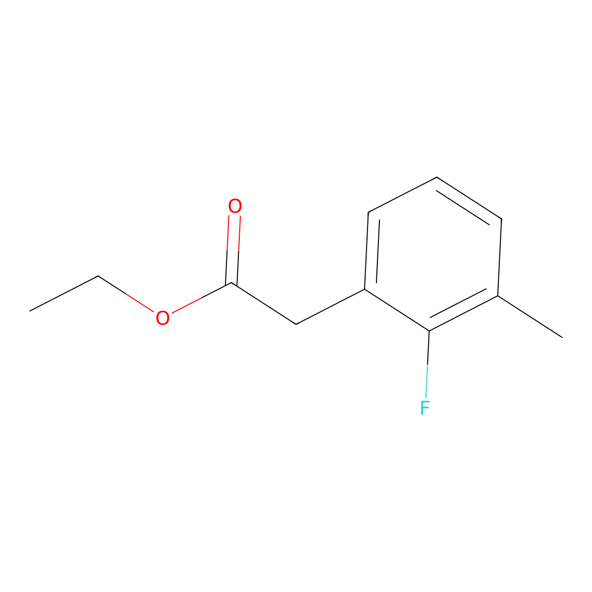 Ethyl (2-fluoro-3-methylphenyl)acetate molecular structure, CAS 1123195-78-7