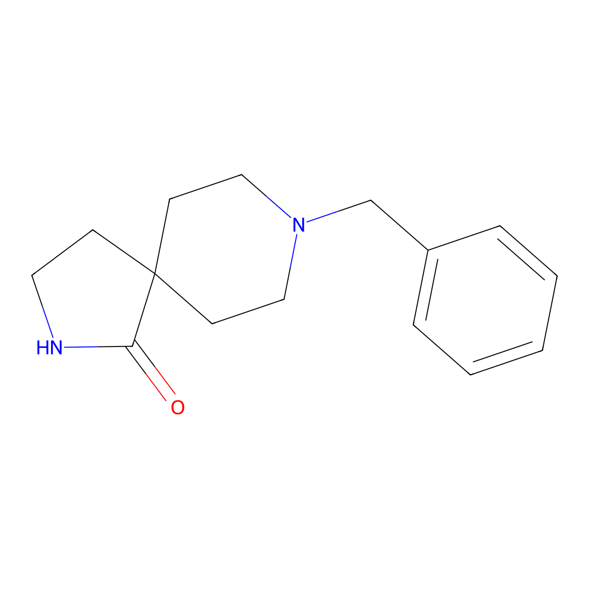 8-Benzyl-2,8-diazaspiro(4.5)decan-1-one molecular structure, CAS 1123242-53-4