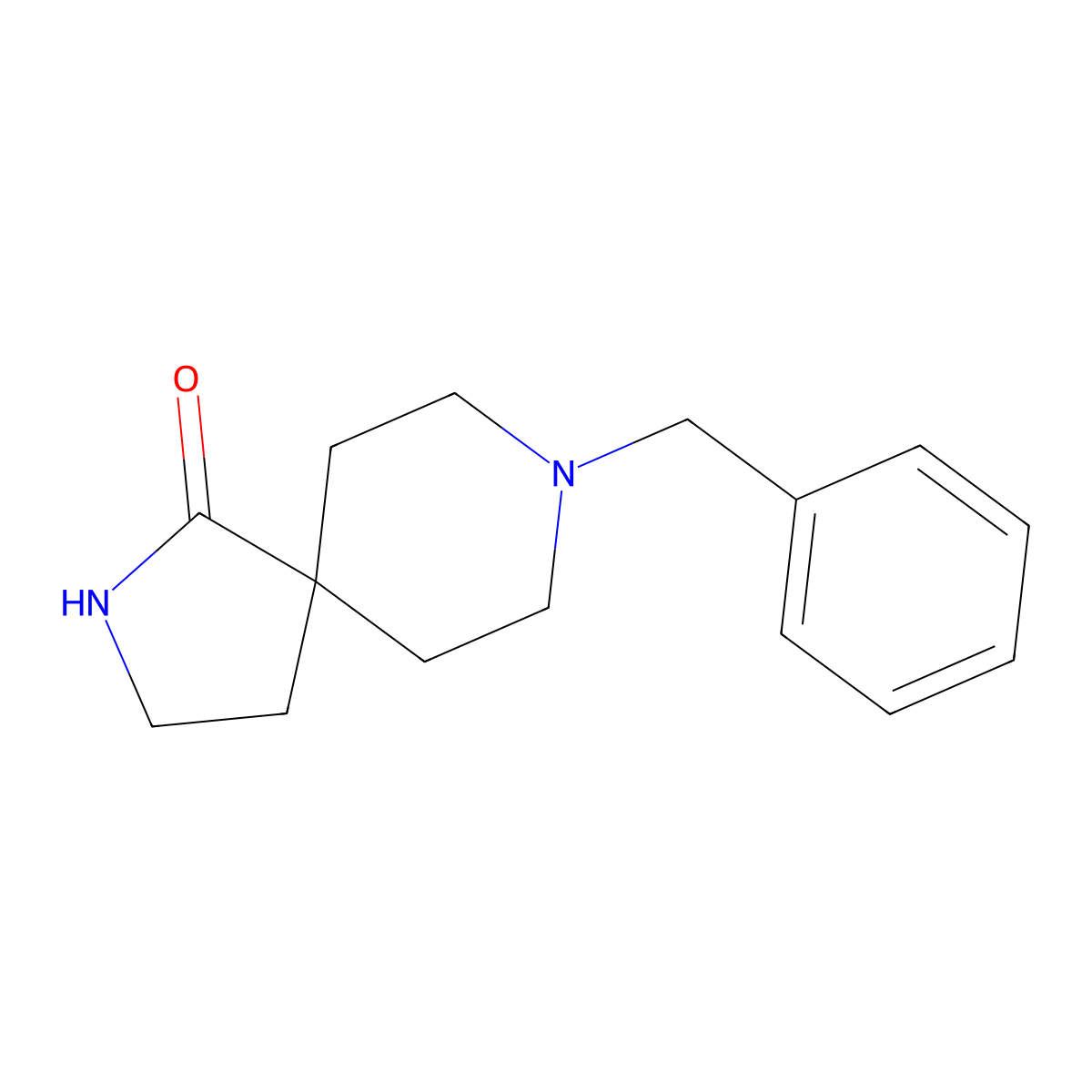 8-Benzyl-2,8-diazaspiro(4.5)decan-1-one molecular structure, CAS 1123242-53-4