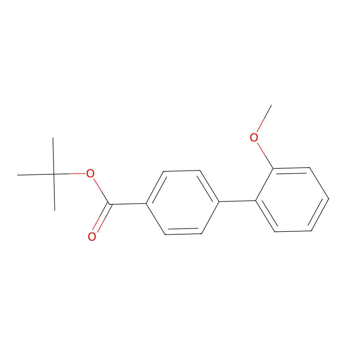 1,1-Dimethylethyl 2'-methoxy[1,1'-biphenyl]-4-carboxylate molecular structure, CAS 1123247-73-3