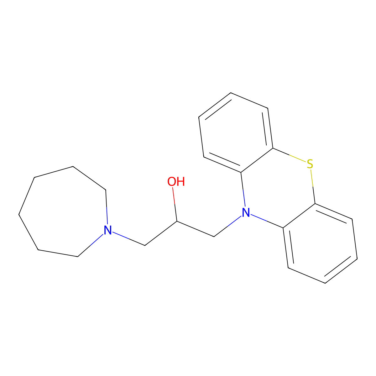 1-(Azepan-1-yl)-3-phenothiazin-10-ylpropan-2-ol molecular structure, CAS 112325-55-0